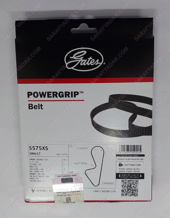 بهترین تسمه تایم پاورگریپ ( گیتس ) اصلی پژو 206 تیپ 2