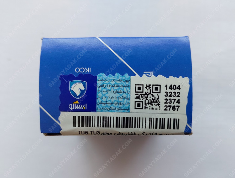 شمع روغن (سنسور فشار روغن) 206 تیپ 2 و 5، 207، رانا شرکتی ایساکو اصل 0920301699