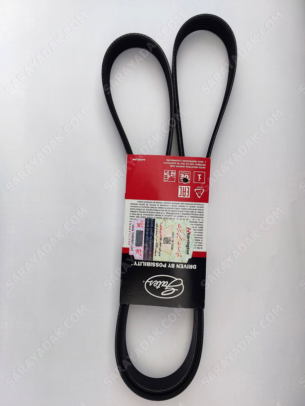 تسمه دینام پژو 405 پاورگریپ ( GATES ) اصلی با لیبل هرینگتون