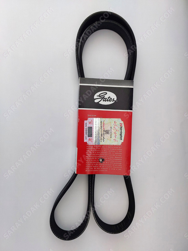 تسمه دینام پژو 206 تیپ 2 پاورگریپ ( GATES ) اصلی با لیبل هرینگتون