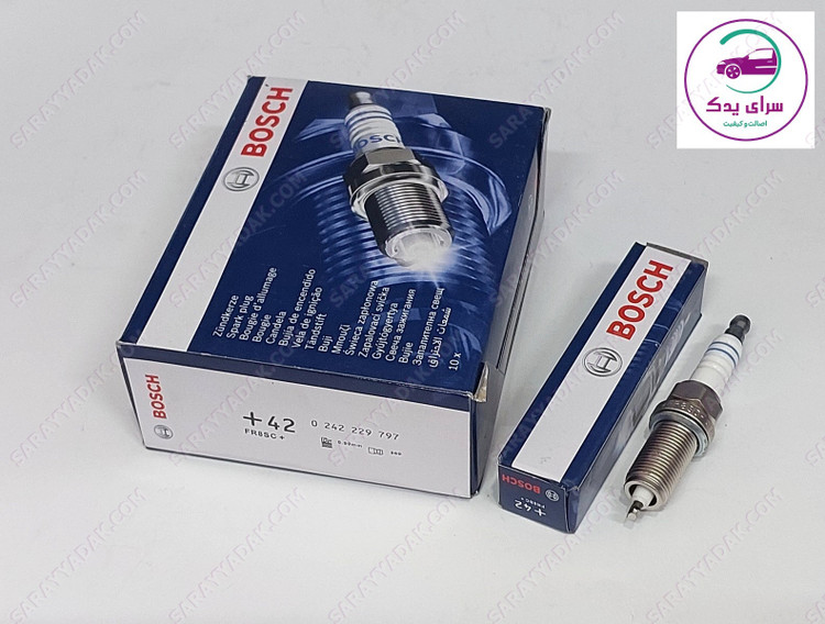 شمع موتور پژو 206 تیپ 5 پایه بلندسوپر پلاس بوش آلمان FR8SC+42