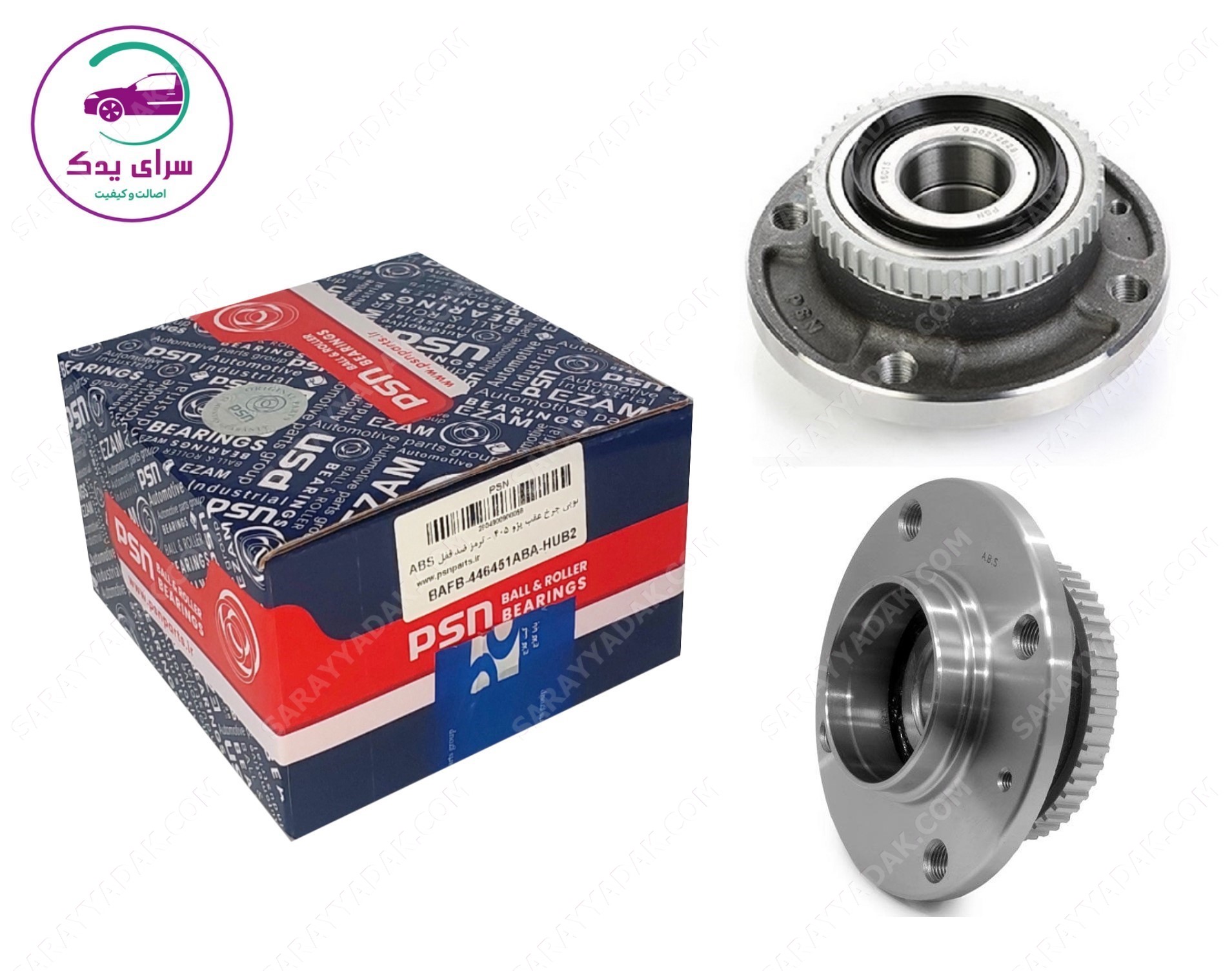 بلبرینگ توپی چرخ عقب ABS پژو 405 شرکتی عظام اصل