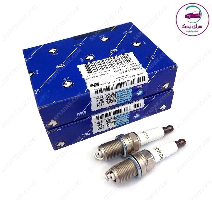 شمع دنا پلاس توربو (موتور EF7 ) پایه کوتاه سوزنی تورچ K7RTIP شرکتی ایساکو اصل 1040302699