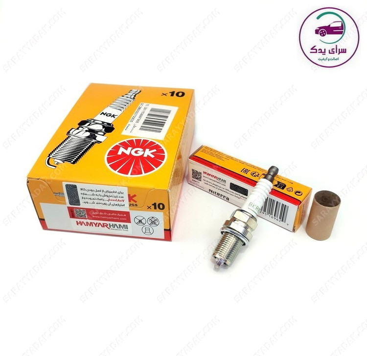 شمع موتور پژو 405 ، پارس و سمند پایه کوتاه NGK اصل BKR6E ( لیبل همیار حامی ) کد 6962