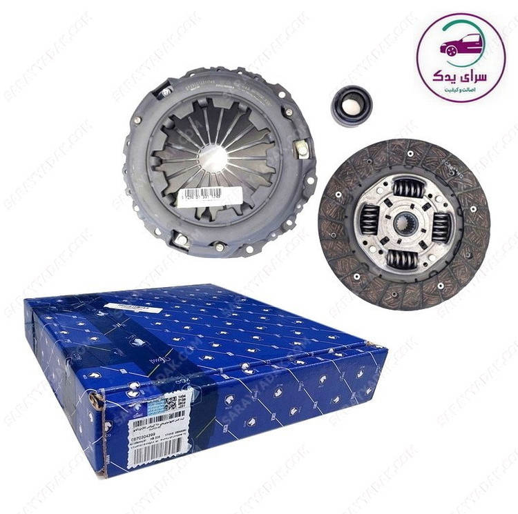 کیت کلاچ کامل ( دیسک و صفحه ) رانایی شامل دیسک، صفحه و بلبرینگ شرکتی ایساکو اصل 0670304399
