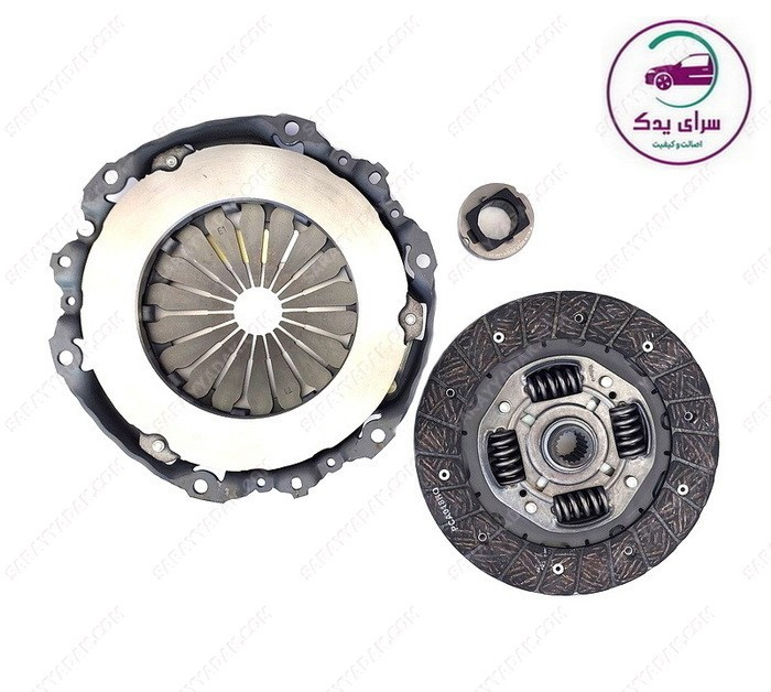 کیت کلاچ کامل ( دیسک و صفحه ) شامل دیسک، صفحه و بلبرینگ شرکتی ایساکو اصل مناسب رانا و رانا پلاس