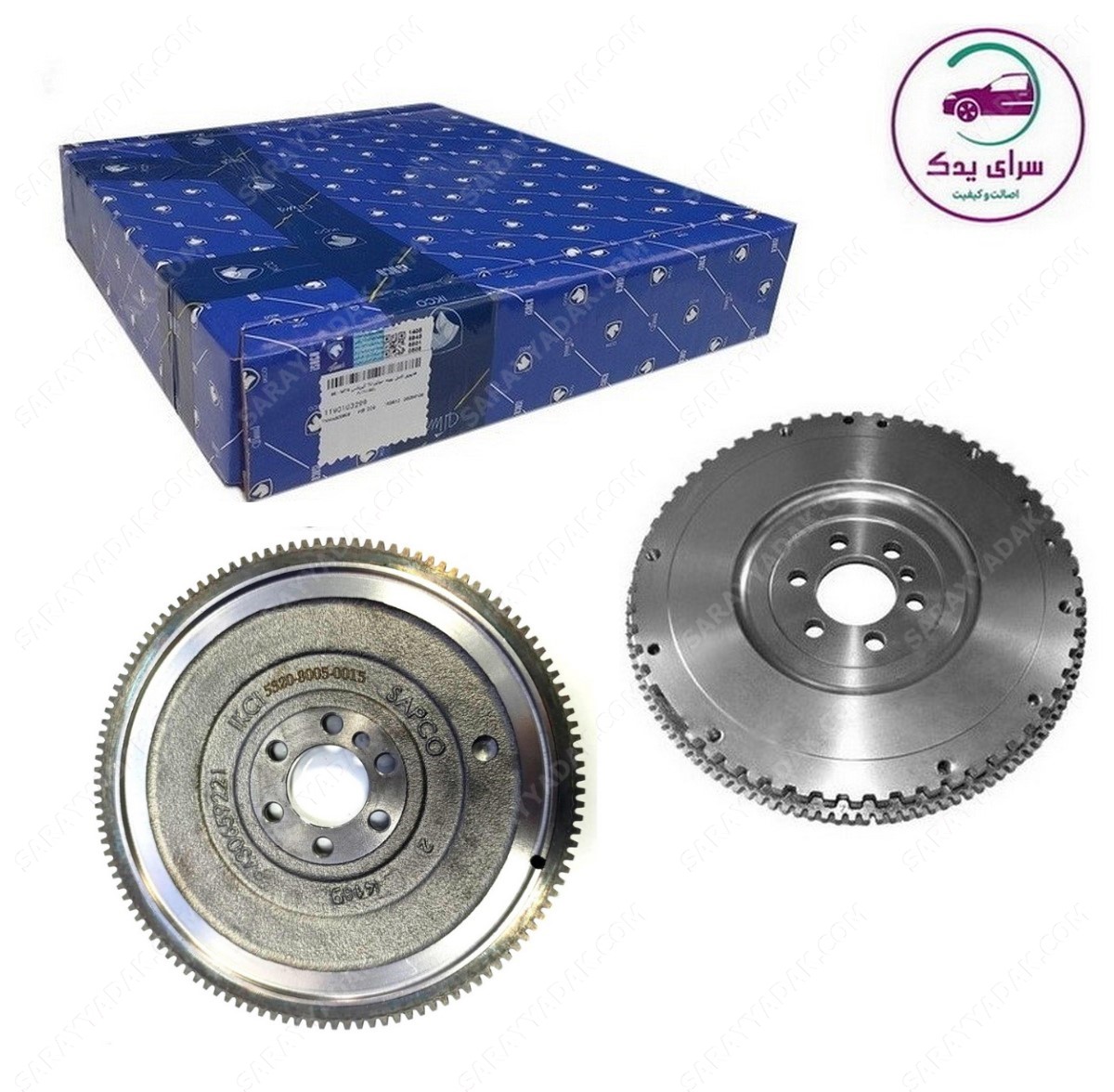 فلایول کامل بهینه پژو 206 تیپ 5 (موتور TU5) گيربكس BE-MT6  شرکتی ایساکو اصل 1190103299