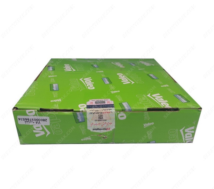 کیت کلاچ (دیسک و صفحه) ۶ فنر پری دمپر زانتیا 1800 و پژو 405 والئو ( VALEO ) سبز اسپانیا اصل با لیبل هرینگتون